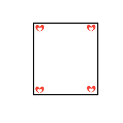 text box decoration with heart