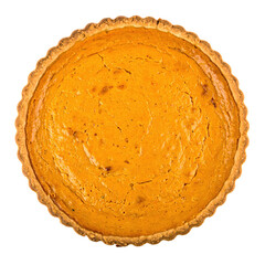 Classic homemade pumpkin pie with golden crust and smooth filling in a close-up shot perfect for dessert recipes holiday celebrations and festive meals