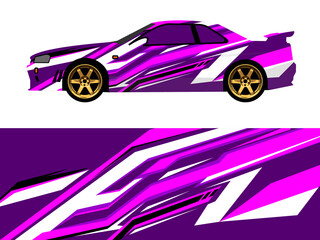 background decal wrap purple abstrak vektor premium racing 