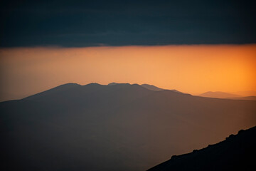 sunset over the mountains