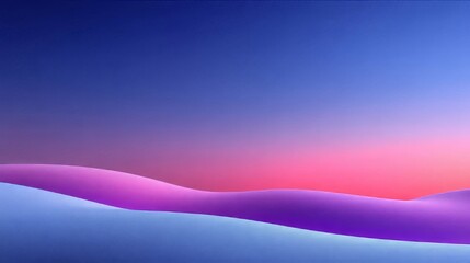 A vibrant abstract landscape featuring smooth curves and gradient colors blending harmoniously