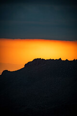 sunset over the mountains