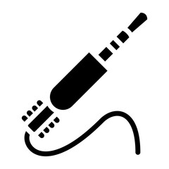 Audio Jack Vector Glyph Icon Design