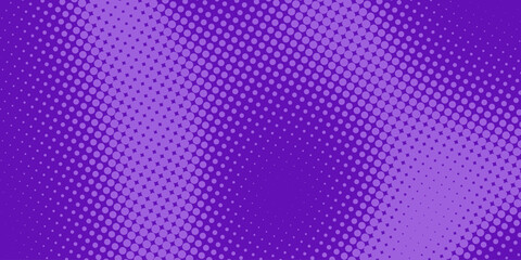 Halftone purple and violet pop art background in retro comic style