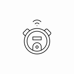 robot vacuum cleaner icon sign vector