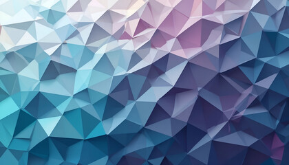 Obraz premium Abstract Geometric Low Poly Background with Blue and Purple Triangles for Modern Designs, Commercial Use