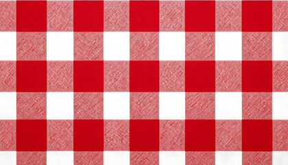 Seamless Red and White Gingham Pattern Background for Picnic and Retro Designs, Commercial Use