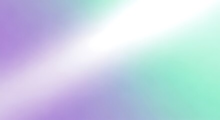Abstract gradient from purple to white and mint green