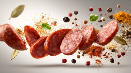 Sliced Smoked Sausage with Aromatic Spices