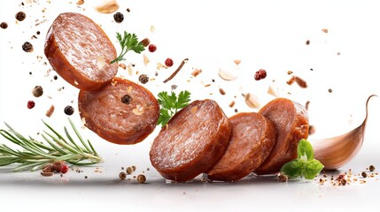 Gourmet Smoked Sausage with Herbs and Spices