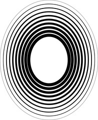 Fototapeta premium Dynamic oval line shape, logo, icon. Geometric elements