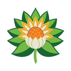 vector illustration of a sunflower