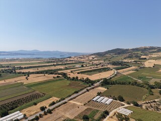 Obraz premium Aerial view of the beautiful landscape