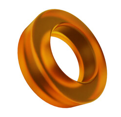 Abstract Gold Ring: 3D Render, Warm Tone