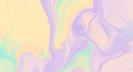 Naklejka premium Abstract pastel fluid marble background with colorful swirls and light effects