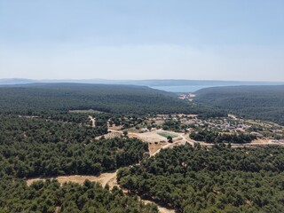 Fototapeta premium Aerial view of beautiful landscape