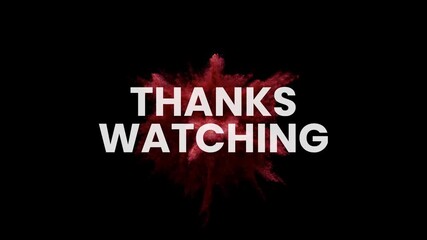 Abstract Powder Explosion Video Transition - Colorful Dust Burst (4K) Thanks Watching  Abstract Color Powder Explosion Outro