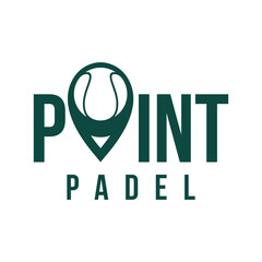 The POINT PADEL logo with the letter O replaced by a combination of a padel ball and racket