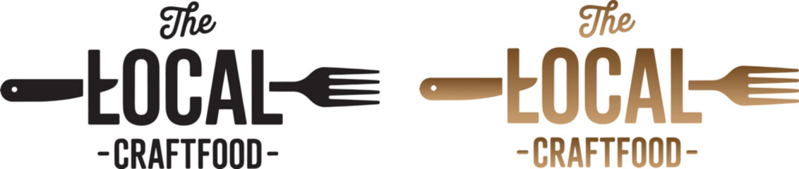Local Craft Food logo design template. Local food poster for restaurant, cooking and food business, cafe