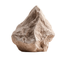 Rough, light beige rock, pointed apex
