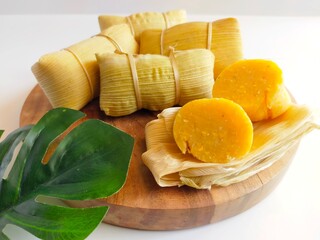 Lepet Jagung is a traditional Indonesian snack that is often found in Central Java, Indonesia, made...