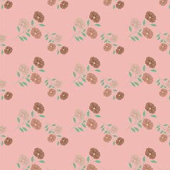 Spring seamless pattern with flowers.