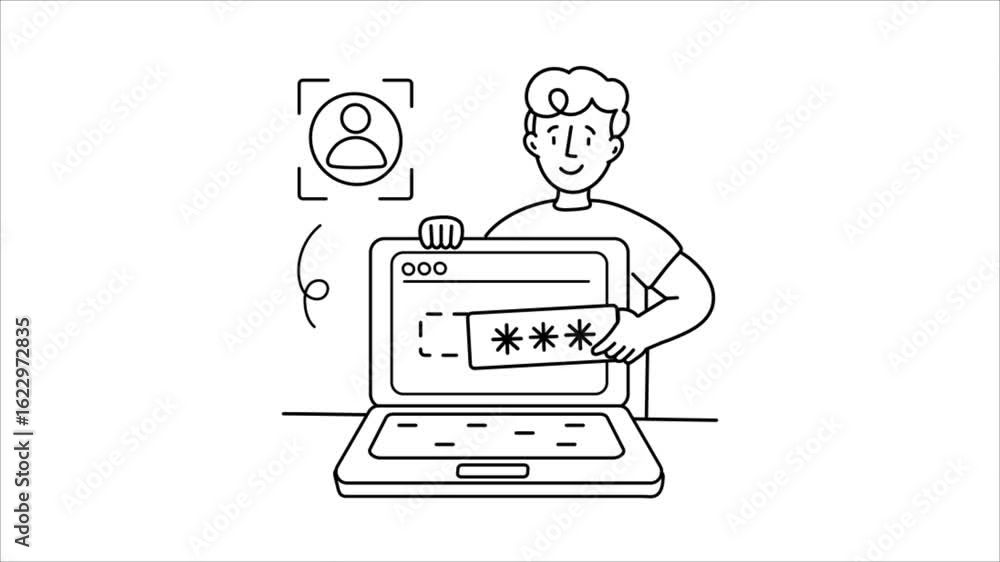 Poster pin authentication animation mp4 file