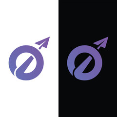 Letter O travel logo alphabet O plane icon for travel agency.