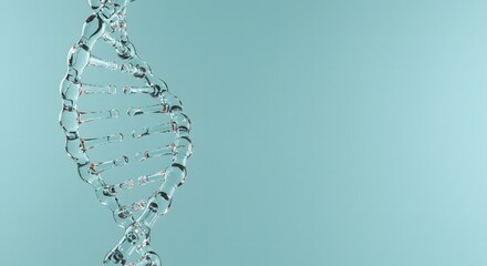 Digital DNA Helix with Radiant Nodes Symbolizing Biology, Genetics, Scientific Research, and Medical Innovation
