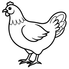 Hen and Chicken, Hen illustration isolated on transparent background, vector illustration of Hen, hen and rooster