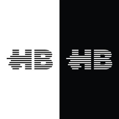 Creative HB monogram logo design Stock Vector.