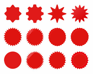 set of red paint splashes