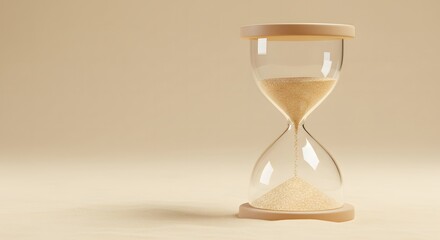 Simplified Hourglass with Falling Dots Time Management and Productivity Concept for Business Efficiency and Deadlines