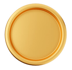 Golden Circular Award Plaque, Elegant Design