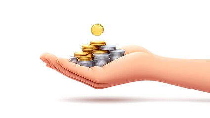 Illustrating the concept of receiving financial benefits or earning money through careful handling of resources