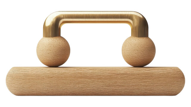 Unique transparent object combining wood and metal design elements for modern decor