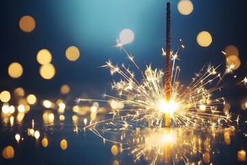 Glowing Sparklers Fireworks Night Celebration