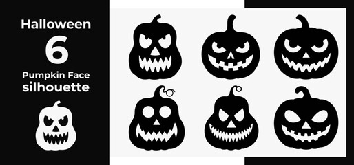 Halloween pumpkin shilhoutte collection