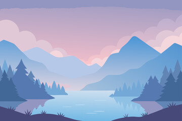 mountain landscape in winter