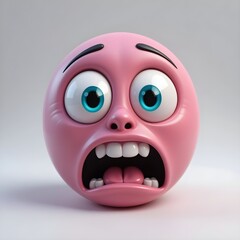 Fototapeta premium Expressive 3D Cartoon Emoticon Characters Displaying Mixed Emotions