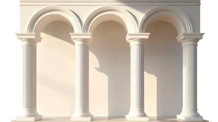 Obraz premium Ionic colonnade on white 
