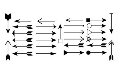 Black arrow symbols directional indicators graphic