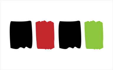 Black red black green abstract shapes background