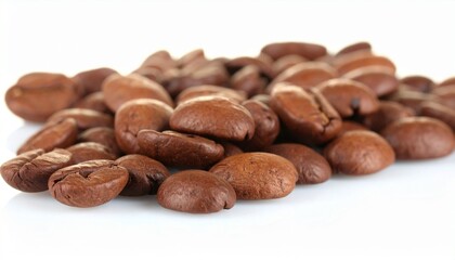 coffee beans on white background