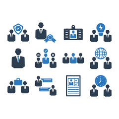 Business Management Icon Set	