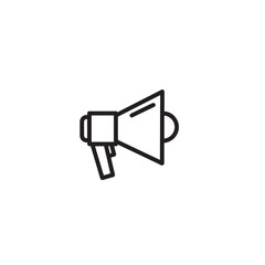 Vector art of megaphone icon for announcement and communication isolated on white background