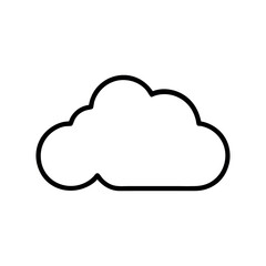 Vector art of cloud icon isolated on white background