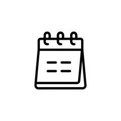Vector art of simple calendar icon isolated on white background