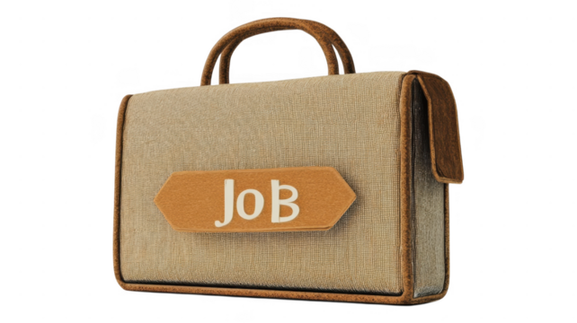 Unique transparent representation of a professional briefcase in a creative design style