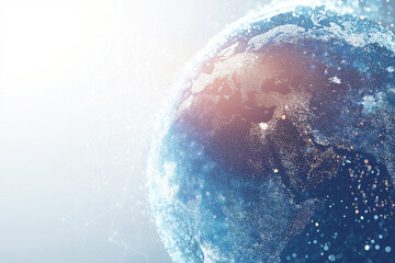 Fototapeta premium Abstract Digital Globe Representing Future Technology and Sustainable Innovation 